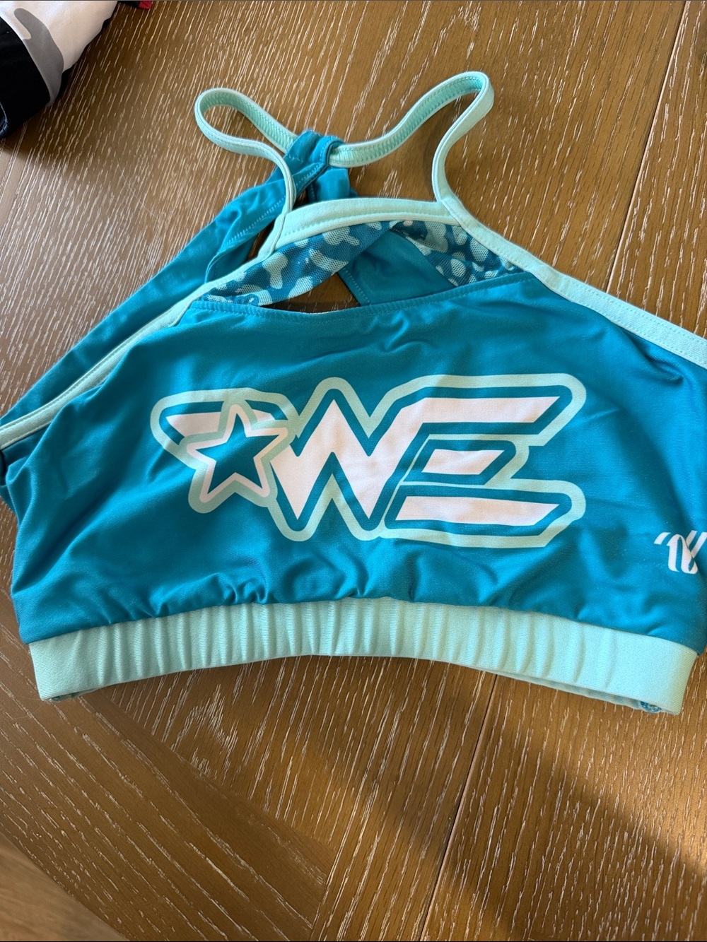 Varsity Teal and Light Blue Racerback Tank Top